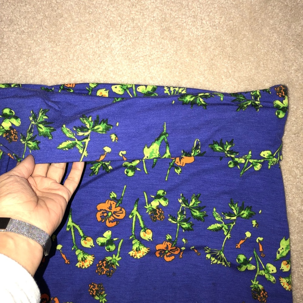 LuLaRoe Deep Purple Floral Maxi Skirt - Picture 5 of 7